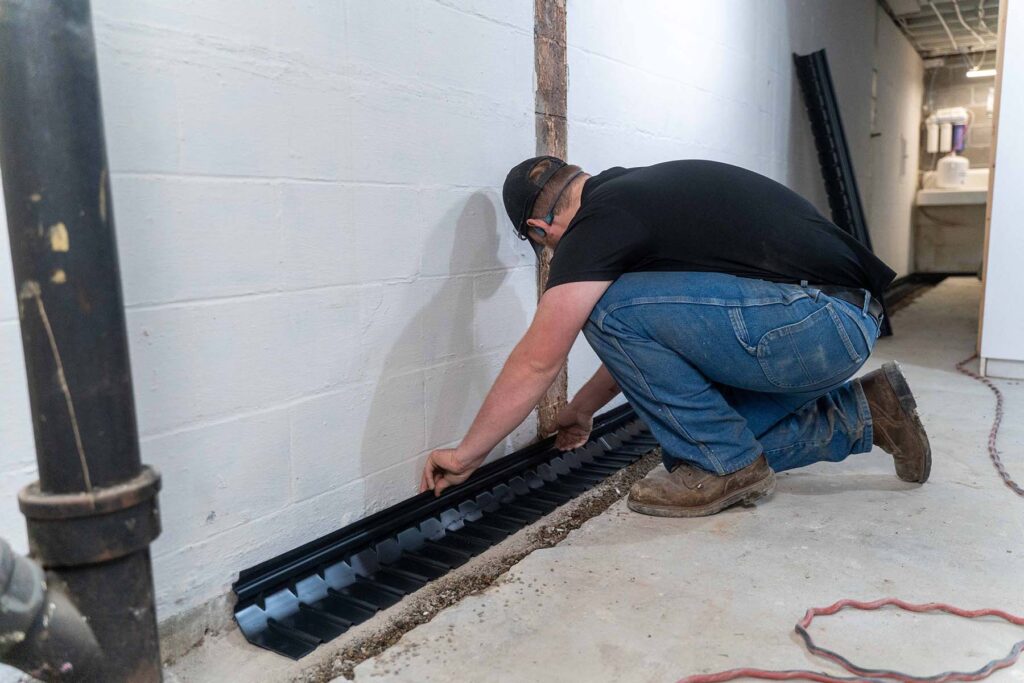 Placing drainage devices