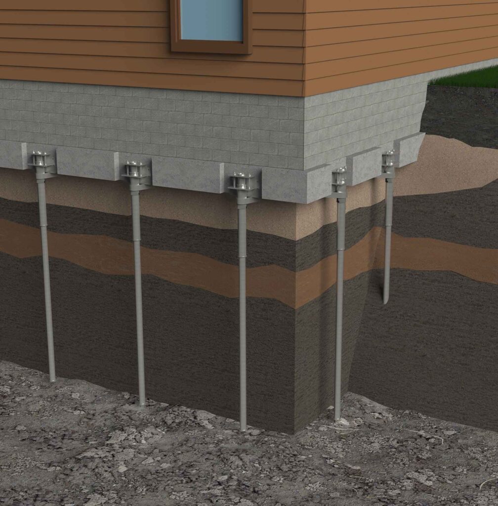 Push Piers - Settling Foundation Repair