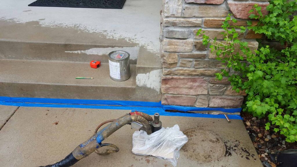 foam product being used to level concrete