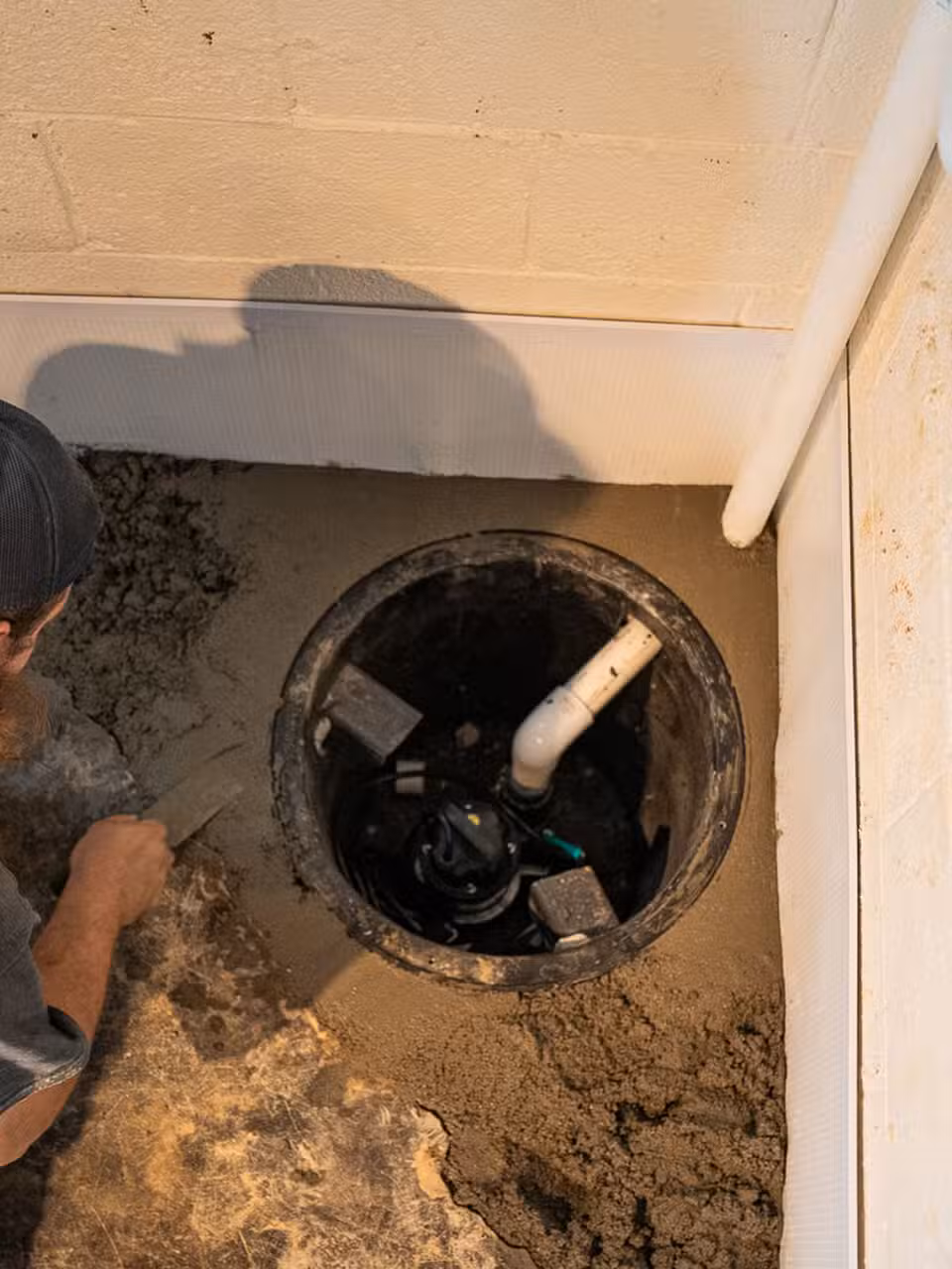 Sump pit install