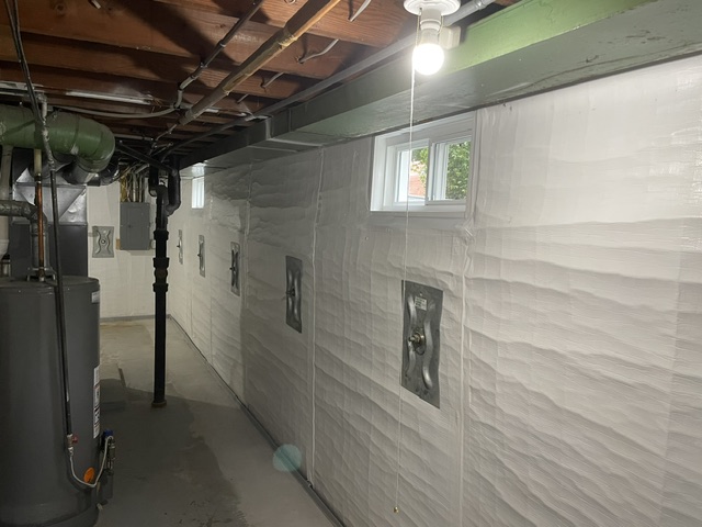 Basement Wall Repaired by Wall Anchors