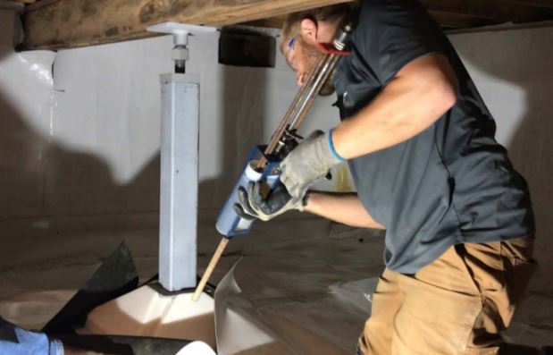 Installing Crawl Space Stabilizer